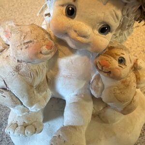 Dreamsicles Cherub with Two Bunnies Figurines - Home Holiday Easter